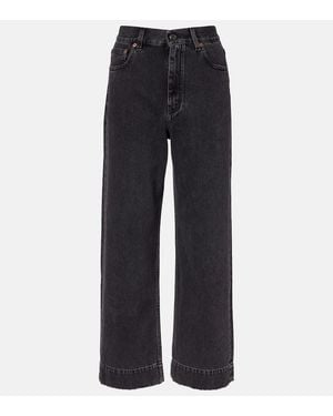 Chloé High-Rise Wide-Leg Cropped Jeans - Blau