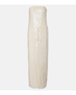 ROTATE BIRGER CHRISTENSEN Maxikleid Mit Pailletten - Weiß