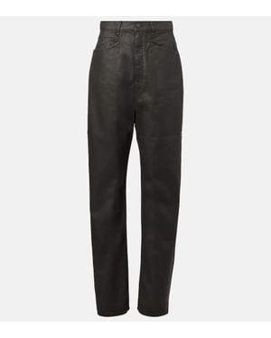 Lemaire Weite High-Rise-Hose Aus Baumwolle - Schwarz