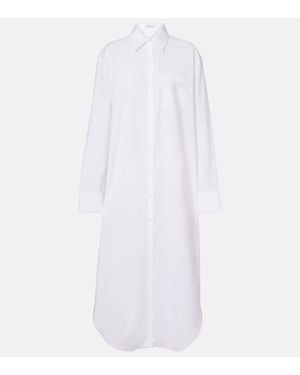 Frankie Shop Helena Cotton Shirt Dress - White