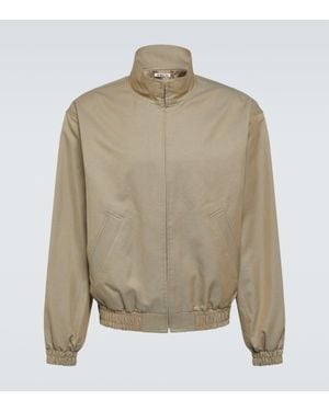AURALEE Giacca blouson in cotone e seta - Neutro