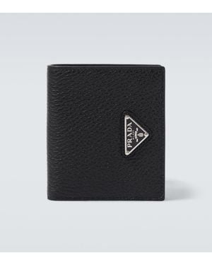 Prada Logo Leather Wallet - Black
