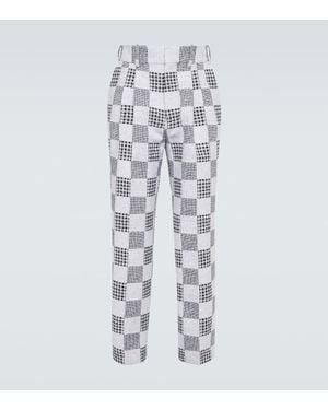 KENZO Patchwork Straight-Leg Pants - White