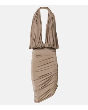 Magda Butrym Open-Back Jersey Midi Dress - Natural