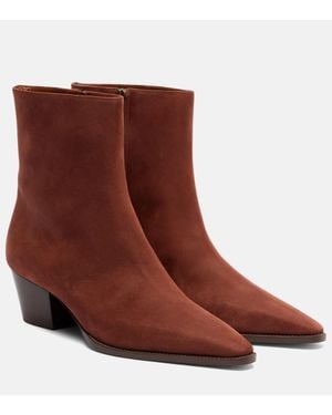 Manolo Blahnik Aliera 50 Suede Ankle Boots - Brown