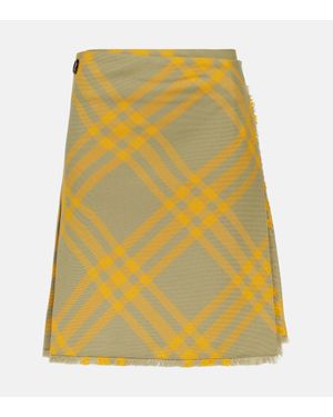 Burberry Rock im Kilt -Stil - Gelb