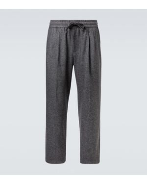 Dolce & Gabbana Weite Hose Aus Einem Wollgemisch - Grau
