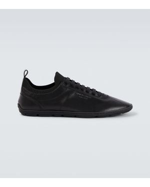 Giorgio Armani Sneakers Aus Leder - Schwarz