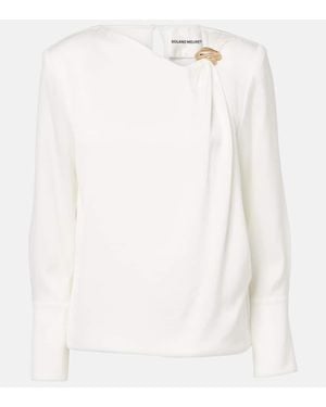 Roland Mouret Top Aus Crepe - Weiß