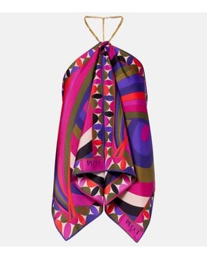 PUCCI Top Iride Aus Seiden-Twill - Pink