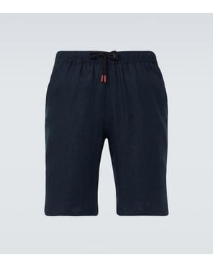 Kiton Linen Shorts - Blue