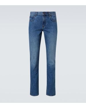 The Row Straight Jeans Jaxon - Blau