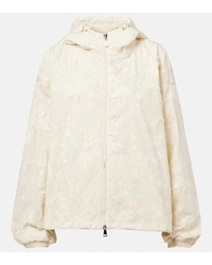 Moncler Charmeil Floral Hooded Jacket in Black | Lyst