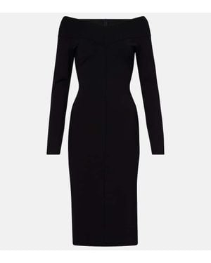 Stella McCartney Vestido Midi De Jersey - Negro