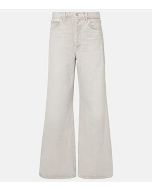 Agolde Jeans Anchos Dame De Tiro Alto - Gris