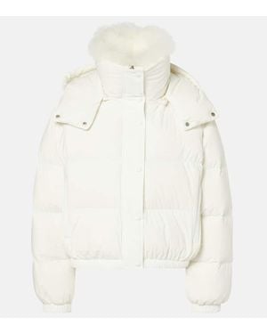 Yves Salomon Quilted Down Jacket - White