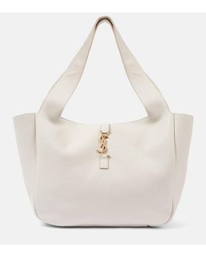 Saint Laurent Sac Le 5 A 7 Bea Large En Cuir - Blanc
