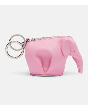 Loewe Taschenanhaenger Aus Leder - Pink