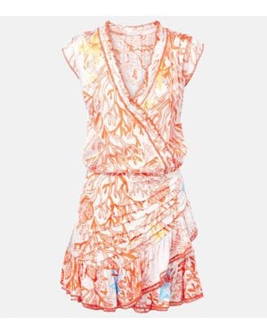 Poupette Vestido Corto Estelle De Saten - Rojo