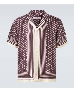 Orlebar Brown Maitan Printed Silk Shirt - Brown