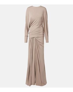 Christopher Esber Maxikleid Vala Aus Jersey - Natur
