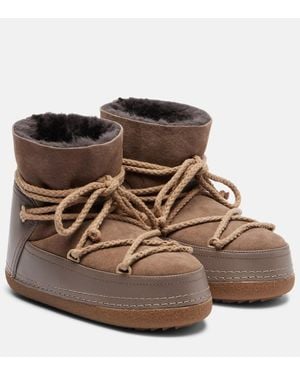 Inuikii Botas De Nieve Classic De Piel Y Ante - Marrón