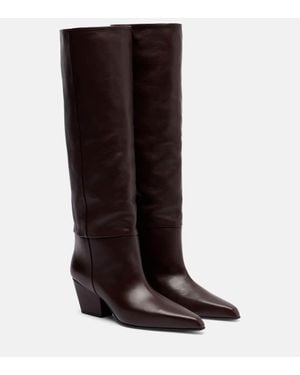Paris Texas Jane 60 Leather Knee-High Boots - Brown