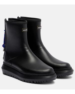 Sacai Logo Ankle Boots - Black