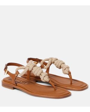 Prada Sandalen Aus Leder - Braun