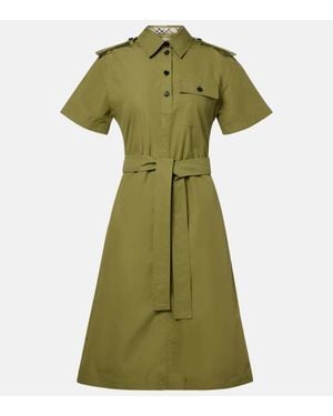 Burberry Kleid Aus Baumwolle - Grün