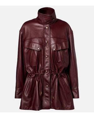 Chloé Leather Jacket - Purple
