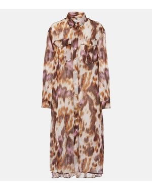 Isabel Marant Elaine Printed Cotton Shirt Dress - Multicolour