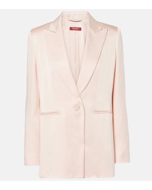 Max Mara Blazer Galazia Aus Satin - Pink