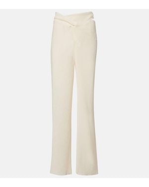 Magda Butrym High-Rise Wide-Leg Trousers - White