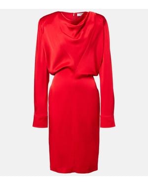 Stella McCartney Midikleid Aus Satin - Rot