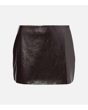 Frankie Shop Mary Faux Leather Miniskirt - Black
