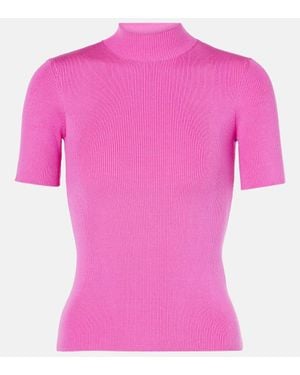 Oscar de la Renta Jersey Top - Pink
