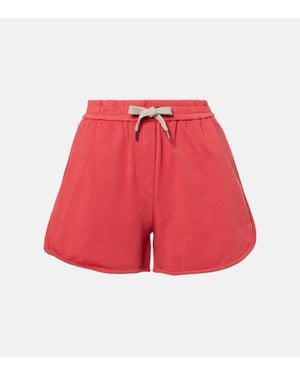 Brunello Cucinelli Cotton Shorts - Red