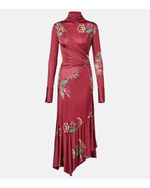 Etro Printed Midi Dress - Red