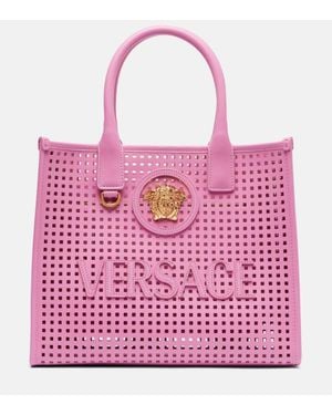 Versace Tote Bag La Medusa Small Aus Leder - Rot