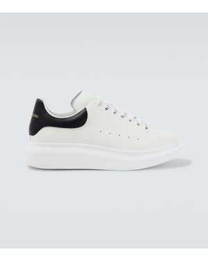 McQueen Oversized Leather Trainers - White