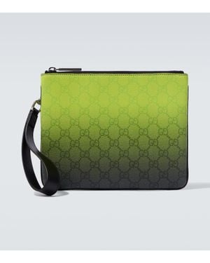 Gucci Pochette Gg En Toile - Vert