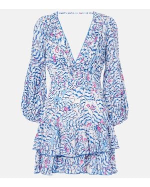 Poupette Bedrucktes Minikleid Chiara - Blau