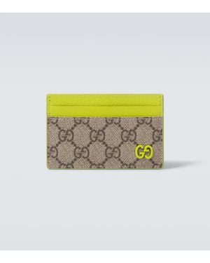 Gucci Kartenetui Gg Aus Canvas - Braun