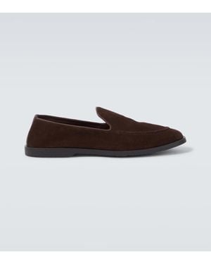 George Cleverley Cornwall Suede Loafers - Brown