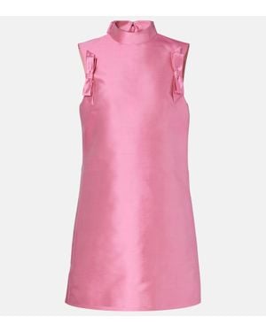 Valentino Silk Shantung Minidress - Pink