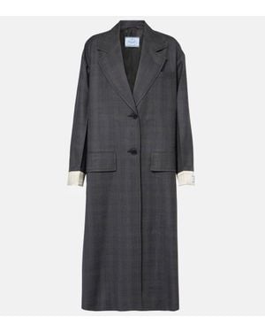 Prada Mantel Aus Schurwolle - Schwarz