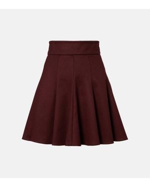 Max Mara Minirock Aus Kamelhaar - Lila