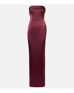 The New Arrivals Ilkyaz Ozel Vestido De Fiesta Rhea De Saten - Morado