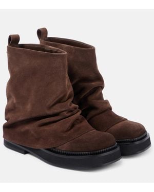 The Attico Ankle Boots Mini Robin Aus Veloursleder - Braun